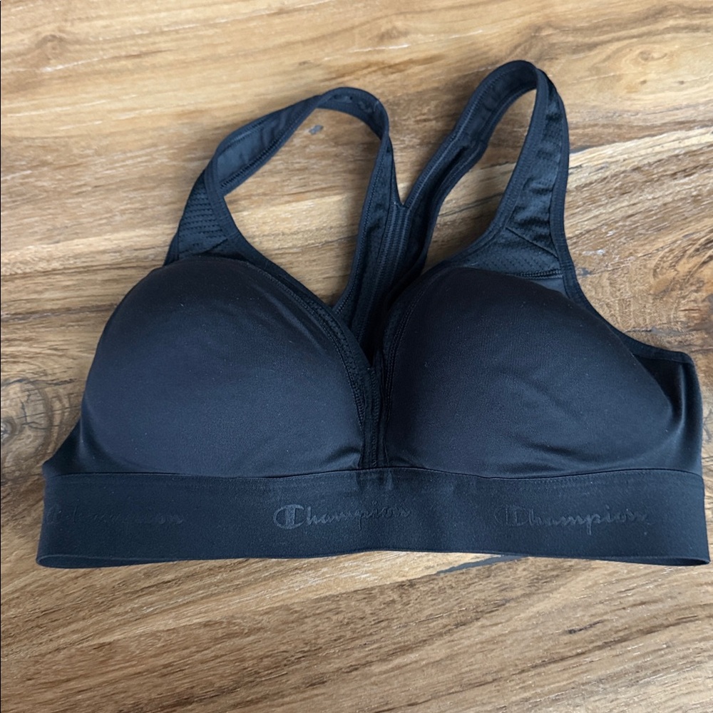 Champion Black Moisture-Wicking Racerback Sports Bra Size S